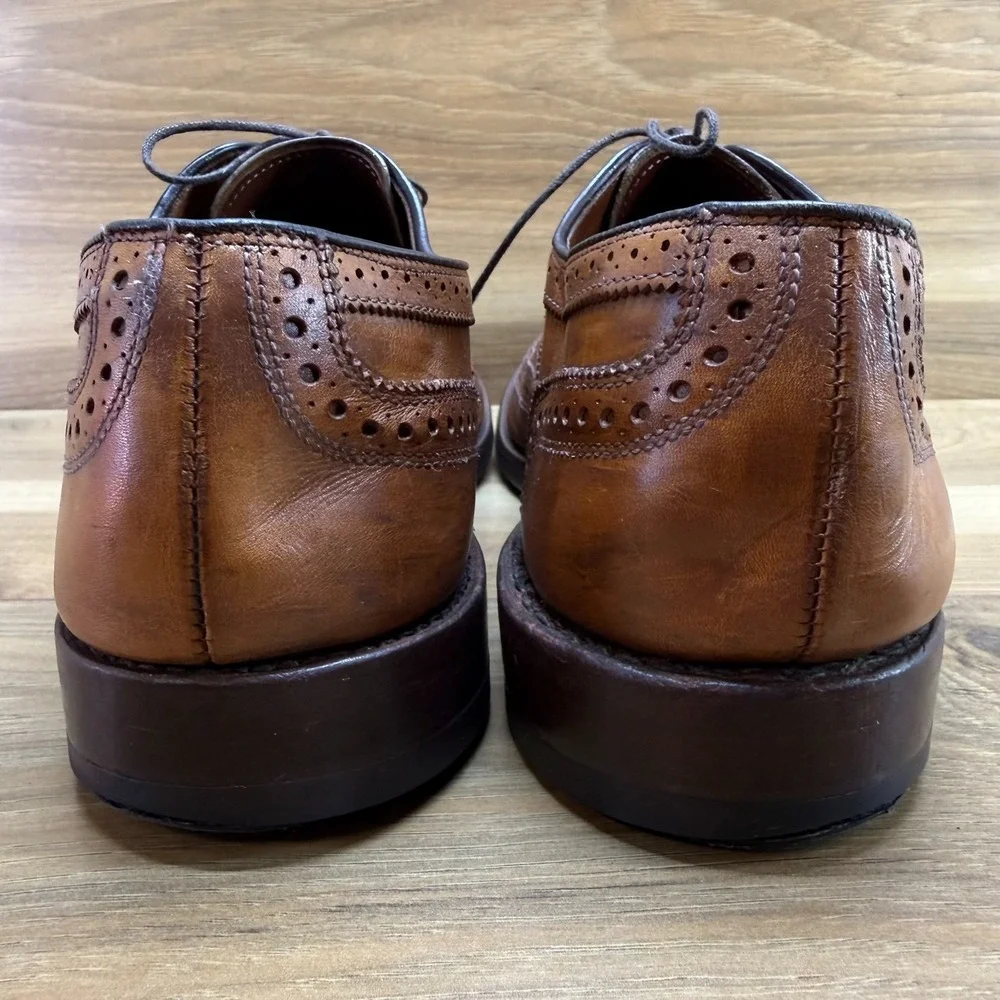 Allen Edmonds Mcallister Walnut Oxfords Mens 9 EEE Walnut Wingtip Brogue Formal